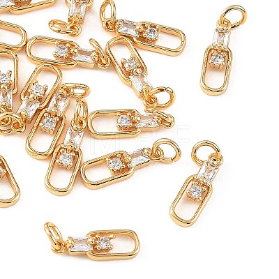 SHEGRACE Brass Micro Pave Clear Cubic Zirconia Charms XGRQ4N510-726G-1