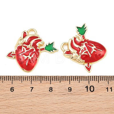 Rack Plating Alloy Enamel Pendants AL-CBA2B10-01G-04-1