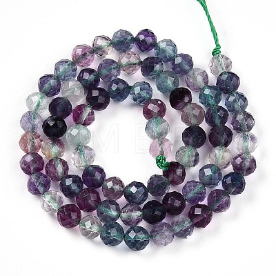 Natural Rainbow Fluorite Bead Strands G-T140-22A-1