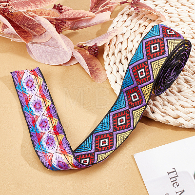 Gorgecraft 5 Yards Ethnic Style Embroidery Polycotton Ribbons OCOR-GF0001-94-1