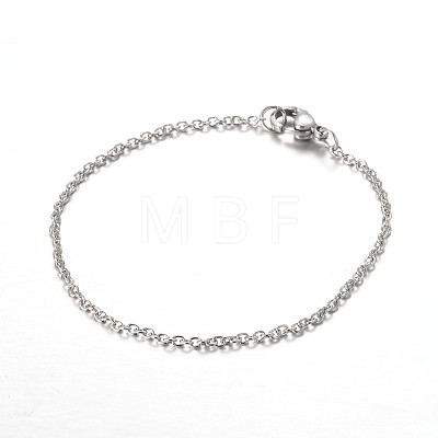 Stainless Steel Cable Chain Bracelets X-BJEW-JB01930-1