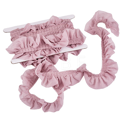 4 Yards Polyester Wrinkle Lace Ribbon OCOR-TA0004-18E-1