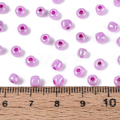 DIY Craft Beads 6/0 Ceylon Round Glass Seed Beads X-SEED-A011-4mm-150-1