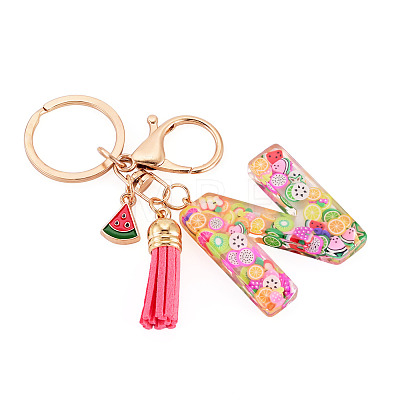 Fruit Series Letter Resin Keychains KEYC-TAC0033-02N-1