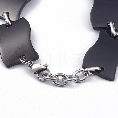 304 Stainless Steel Link Chain Bracelets BJEW-G582-62BP-1