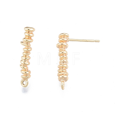 Brass Stud Earring Findings KK-G432-24G-1
