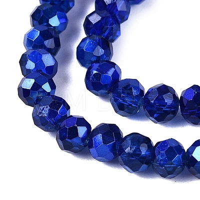 Transparent Electroplate Glass Beads Strands LS-EGLA-Q131-01A-01-1