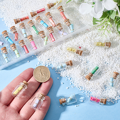 30Pcs Clear Glass Cork Wishing Bottles AJEW-SC0004-34-1