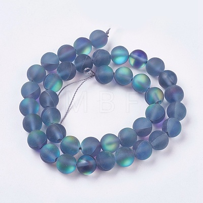 Synthetic Moonstone Beads Strands G-E468-G02-8mm-1