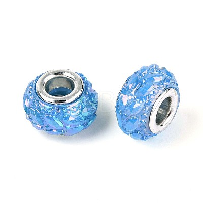 Opaque Resin European Beads RESI-T057-29D-1