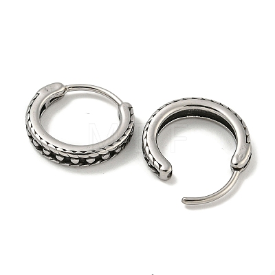 316 Surgical Stainless Steel Hoop Earrings EJEW-D096-23K-AS-1