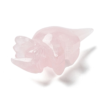 Natural Rose Quartz Carved Healing Rhinoceros Figurines DJEW-P016-01E-1