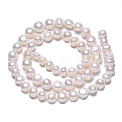 Natural Cultured Freshwater Pearl Beads Strands PEAR-N014-07B-1