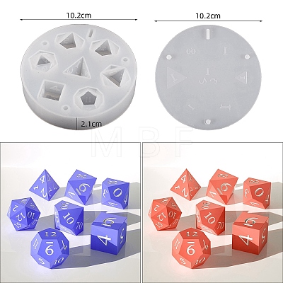 DIY Polyhedral Game Dice Silicone Molds PW-WG25879-01-1