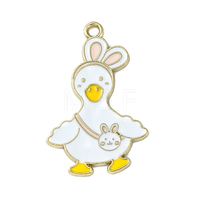 Light Gold Tone Alloy Enamel Pendants ENAM-C013-01D-1