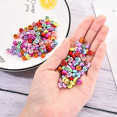 Opaque Acrylic Beads MACR-YW0001-22A-1