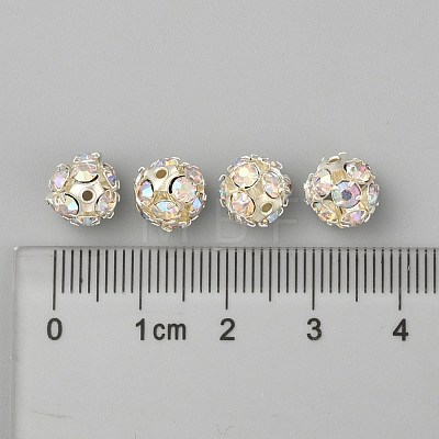 Brass Rhinestone Beads RB-H034-14-1-1