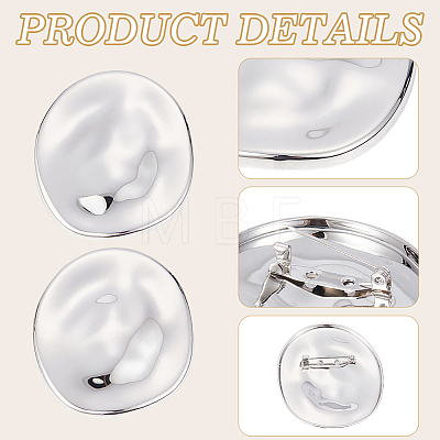 2Pcs Alloy Brooches JEWB-CP0001-58P-1