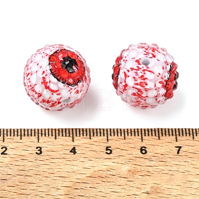 Spooky Printed Transparent Acrylic Beads AC-CBA4D01-01B-1