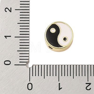 Rack Plating Brass Enamel Beads KK-Z074-04G-1