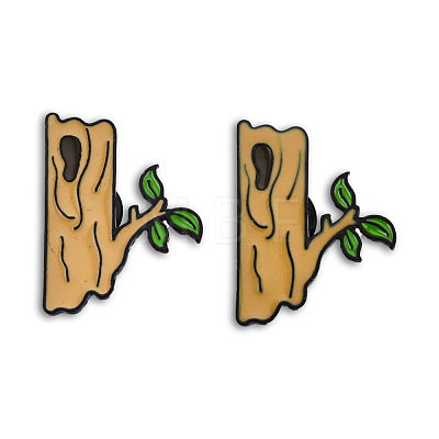 Tree Trunk Shape Enamel Pin JEWB-N007-190-1