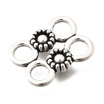 Tibetan Style Alloy Links Connector Charms FIND-D042-07B-AS-1