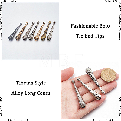 14Pcs 7 Colors Alloy Cord Ends FIND-GF0007-11-1