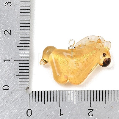 Handmade Gold Foil Lampwork Pendants LA-CBAD4D2-01A-1