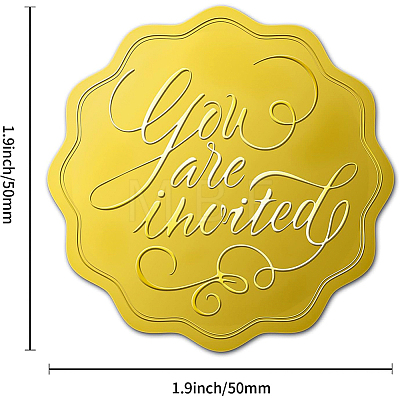 Self Adhesive Gold Foil Embossed Stickers DIY-WH0211-184-1