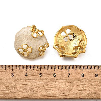 304 Stainless Steel Enamel Stud Earrings EJEW-S254-02B-G-1