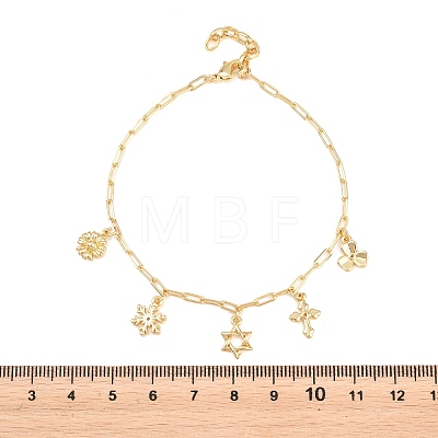 Brass Charm Bracelets BJEW-F545-01D-G-1