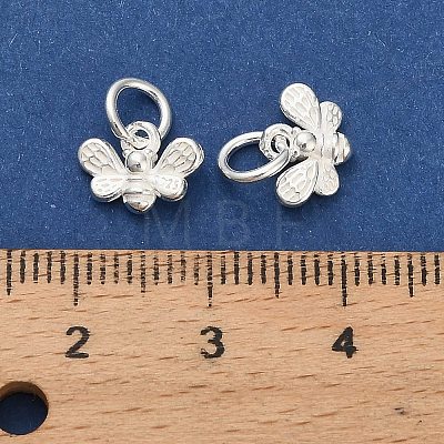 925 Sterling Silver Bees Charms STER-P071-03S-1