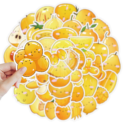 50Pcs Fruits Theme Waterproof PVC Stickers Set PW-WGDB468-01-1