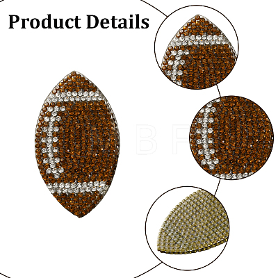 10Pcs 5 Styles Sports Resin & Glass Hotfix Rhinestone DIY-GF0014-27-1