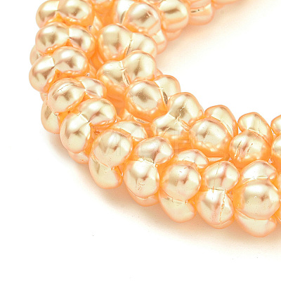 Transparent Spray Painted Glass Beads Strands GLAA-P066-01D-1