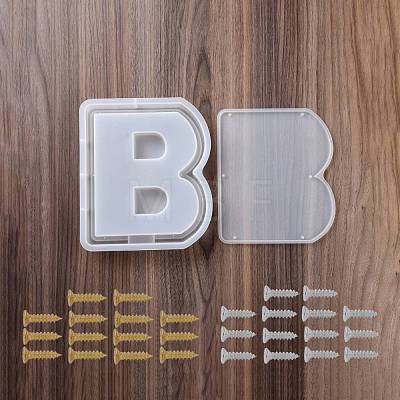 Letter-shaped Food Grade Money Box Silicone Molds DIY-D072-01GP-02-1
