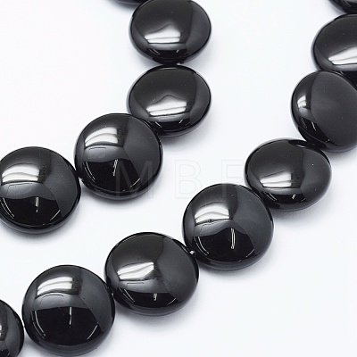 Natural Black Onyx Beads Strands G-E469-09-4mm-1