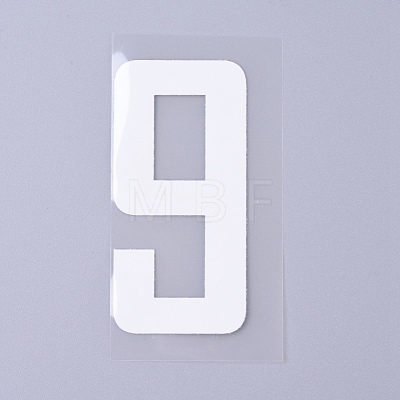 Number Iron On Transfers Applique Hot Heat Vinyl Thermal Transfers Stickers For Clothes Fabric Decoration Badge DIY-WH0148-43I-1