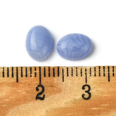 Synthetic Blue Lace Agate Cabochons G-A094-01B-40-1