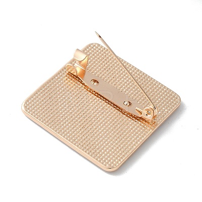 Square with Car Retro Alloy Brooches for Backpack Clothes JEWB-A032-02B-1