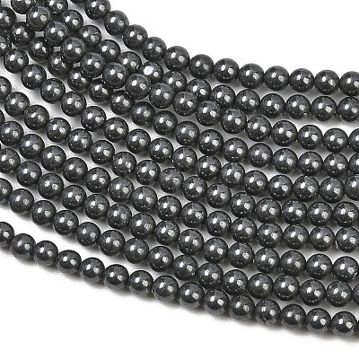 Natural Black Stone Beads Strands GG-CBA0389-A07-3mm-1