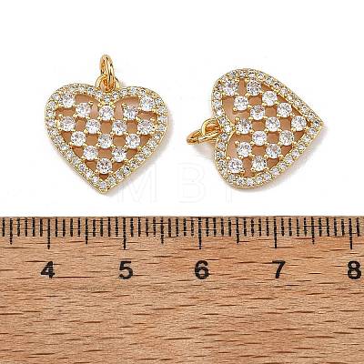SHEGRACE Brass Micro Pave Clear Cubic Zirconia Pendants XGRQ2C533-412G-1
