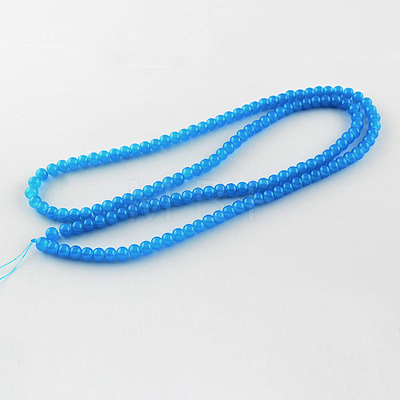 Imitation Jade Glass Beads Strands DGLA-S076-8mm-18-1