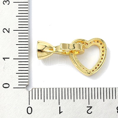 Rack Plating Brass Pave Clear Cubic Zirconia Fold Over Clasps KK-M282-46G-1