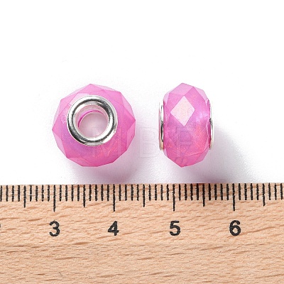 Pearlized Resin European Beads RESI-M001-01G-1