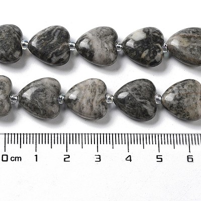Natural Map Stone Beads Strands G-E614-A07-01-1