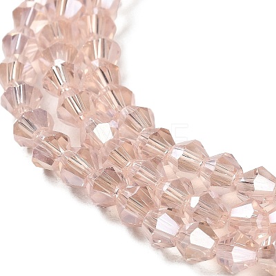 Transparent Electroplate Glass Beads Strands GLAA-F029-3mm-A26-1