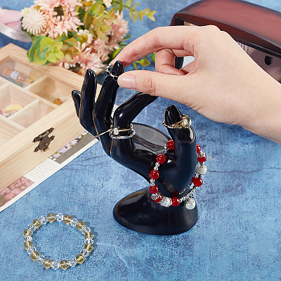 Plastic Mannequin Hand Jewelry Display Holder Stands RDIS-WH0009-013A-1