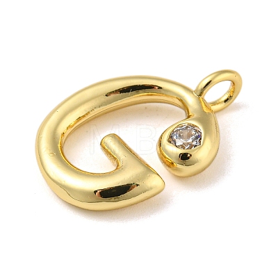Rack Plating Brass Micro Pave Cubic Zirconia Pendants KK-A200-24G-G-1