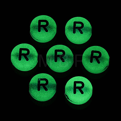 Luminous Frosted Acrylic Beads FACR-T008-02R-1